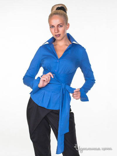 Блуза Satin, цвет голубой