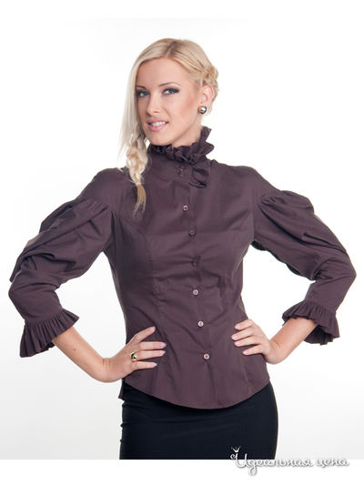 Блуза Satin, цвет коричневый