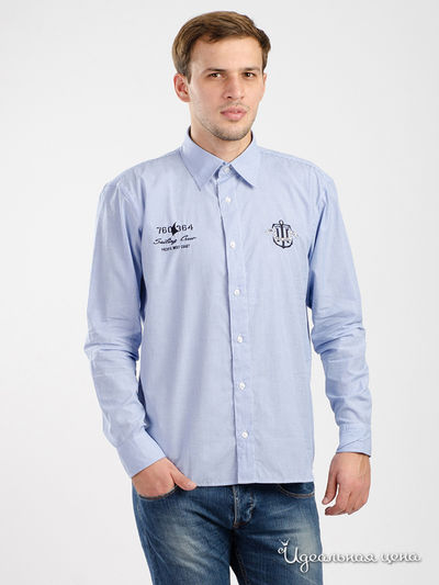 Рубашка Thalassa, цвет голубой, белый