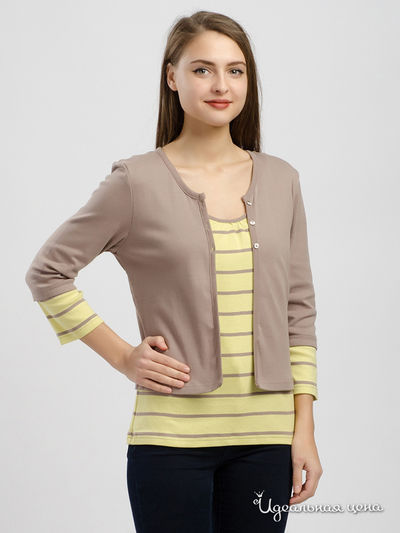 Лонгслив Thalassa, цвет желтый, коричневый