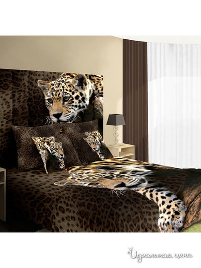 Комплект постельного белья, двуспальный Buenas Noches, цвет коричневый