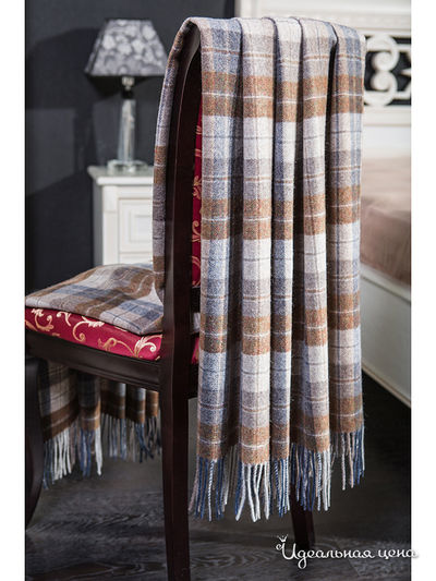 Плед 130х190 см Primavelle, цвет коричневый, синий