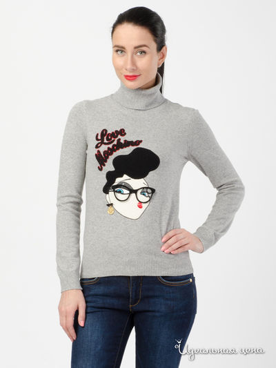 Водолазка Love Moschino, цвет серый