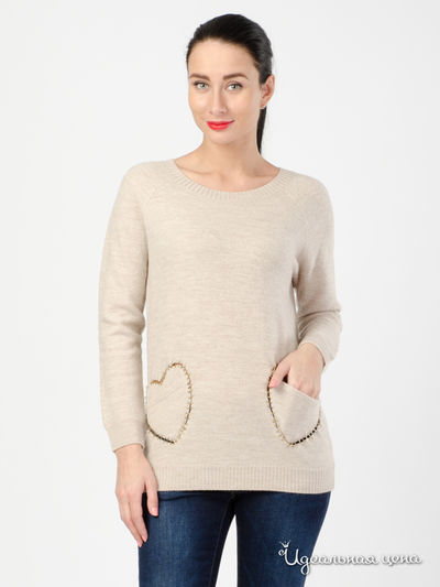 Джемпер Love Moschino, цвет бежевый