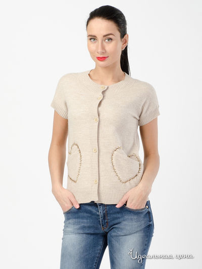 Кардиган Love Moschino, цвет бежевый