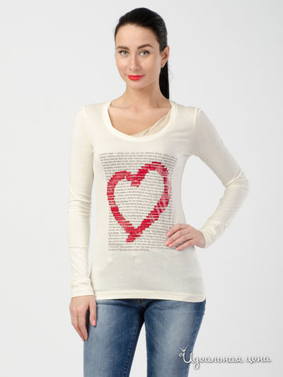 Лонгслив Love Moschino, цвет бежевый