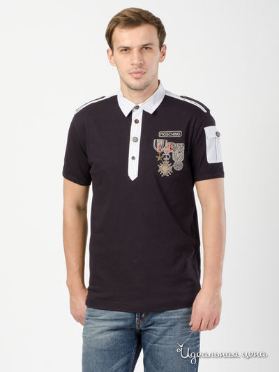 Поло Love Moschino, цвет черный