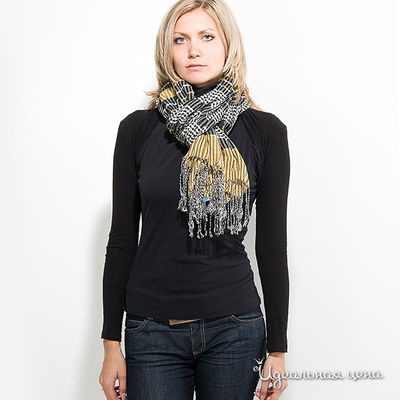 Палантин Venera, цвет черно-желтый