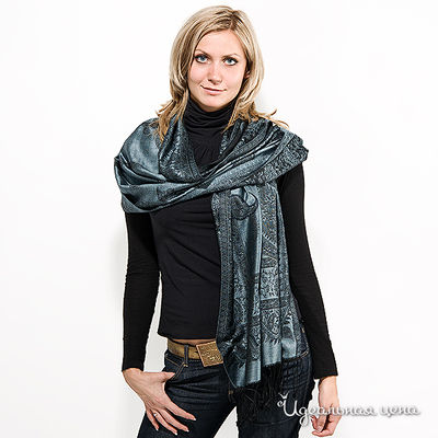 Палантин Venera, цвет черно-зеленый