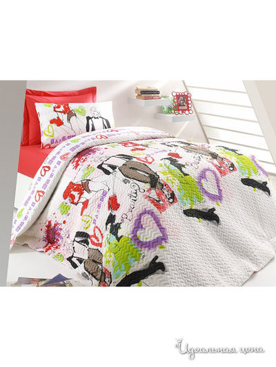 Комплект постельного белья со стеганным пододеяльником-покрывалом, Ранфорс Cotton Box, цвет Мультиколор
