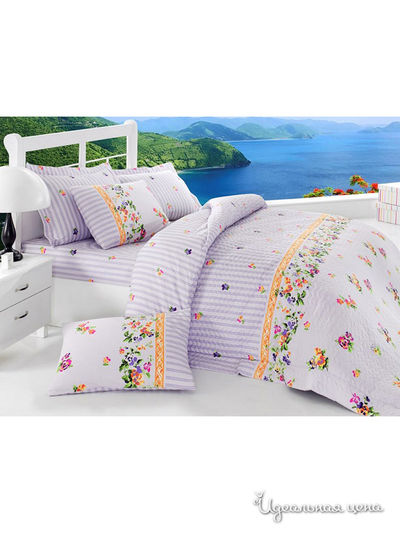 Комплект постельного белья со стеганным пододеяльником-покрывалом, Ранфорс Cotton Box, цвет Мультиколор