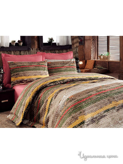 Комплект постельного белья со стеганным пододеяльником-покрывалом, Ранфорс Cotton Box, цвет Мультиколор