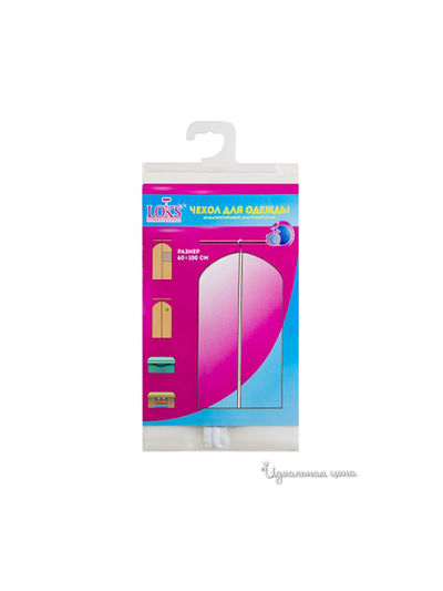 Чехол для одежды, 60х100 Loks, цвет белый