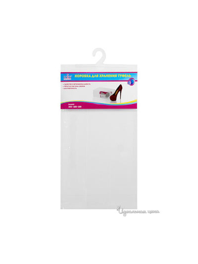 Коробка для хранения женских туфель, 30х18х10 Loks, цвет прозрачный