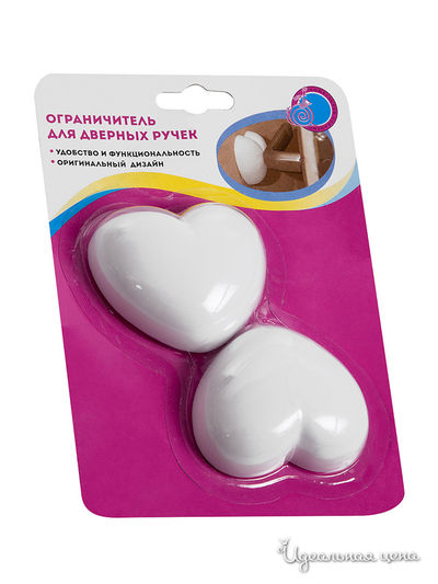 Ограничитель для дверных ручек Loks, цвет белый