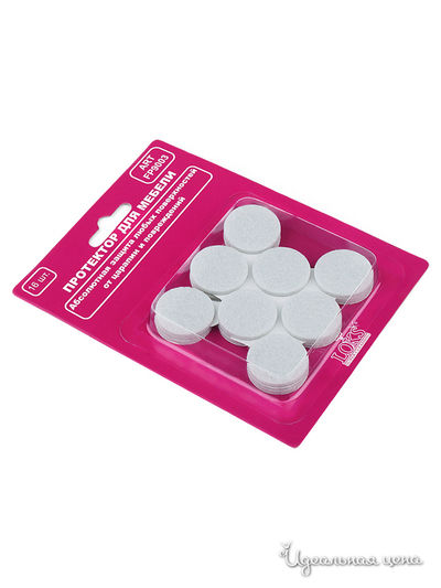 Набор самоклеящихся войлочных протекторов (16 шт) Loks, цвет белый