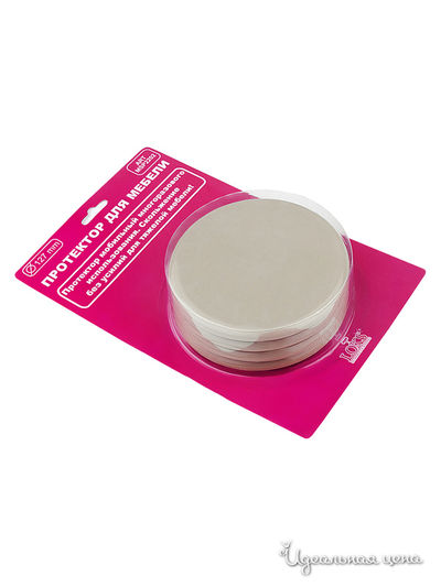 Набор пластиковых протекторов для передвижения мебели (4 шт) Loks, цвет бежевый