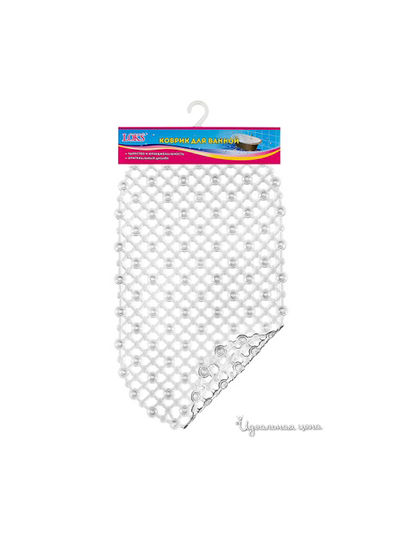 Коврик для ванной, 68x38 Loks, цвет белый