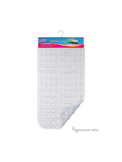 Коврик для ванной, 71x38 Loks, цвет белый