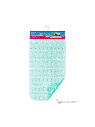 Коврик для ванной, 71x38 Loks, цвет зеленый