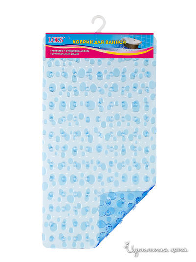 Коврик для ванной, 71x39 Loks, цвет синий