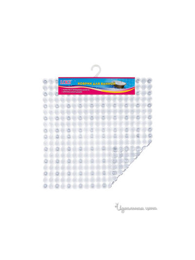Коврик для ванной, 50x50 Loks, цвет прозрачный