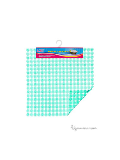 Коврик для ванной, 50x50 Loks, цвет зеленый