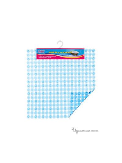 Коврик для ванной, 50x50 Loks, цвет синий