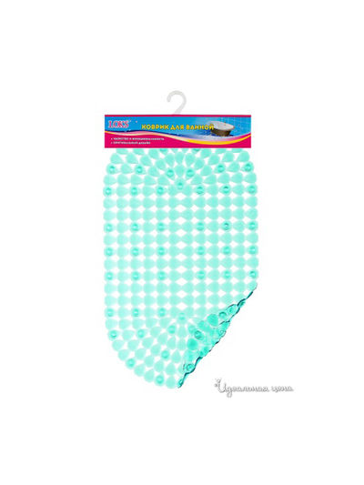 Коврик для ванной, 69x39 Loks, цвет зеленый