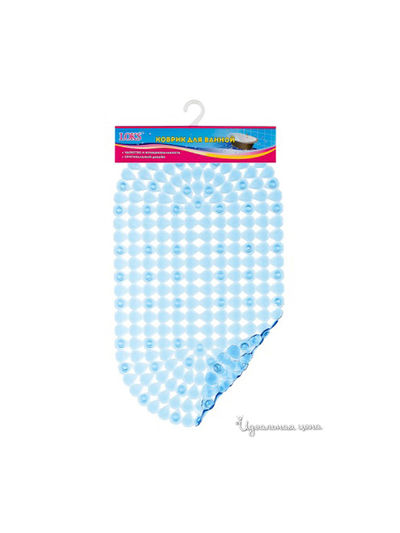 Коврик для ванной, 69x39 Loks, цвет синий