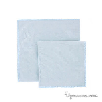 Набор салфеток из микрофибры, 30х30, 40х40, 2 шт Loks, цвет светло-зеленый