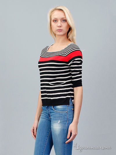 Джемпер Tom Tailor, цвет черный, белый