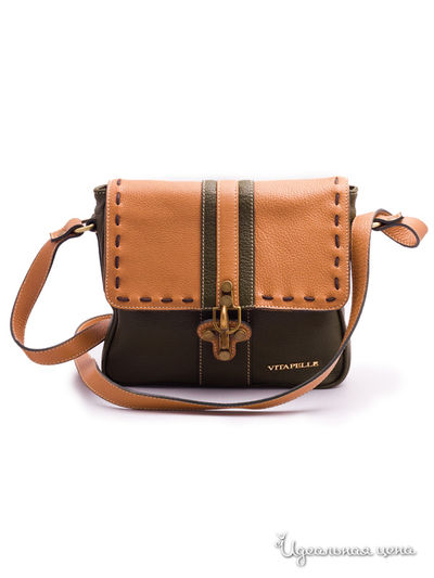 Сумка Vitapelle Studio, цвет зеленый рыжий