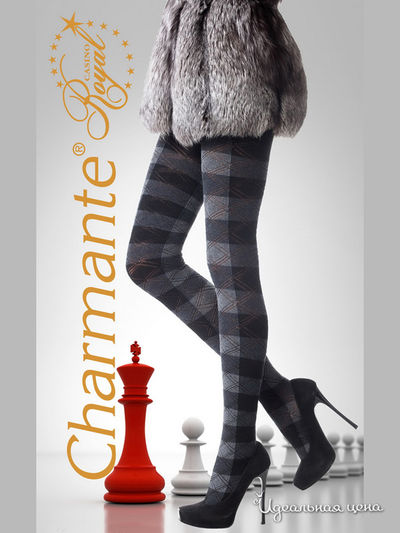 Колготки Charmante, цвет черный, серый