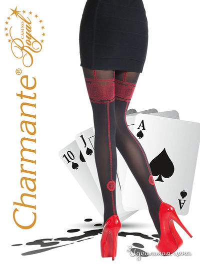 Колготки Charmante, цвет чёрный, белый