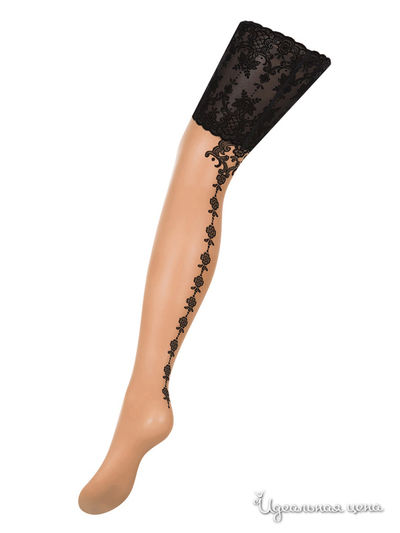 Чулки Charmante, цвет телесный, чёрный