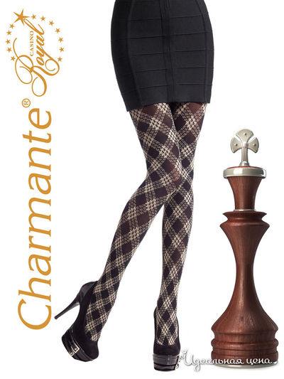 Колготки Charmante, цвет чёрный, голубой