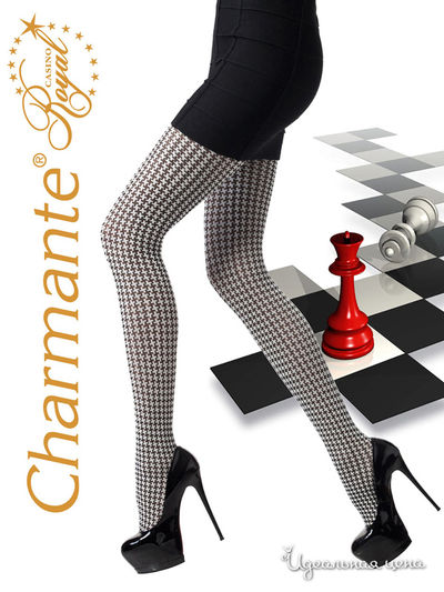 Колготки Charmante, цвет телесный, черный