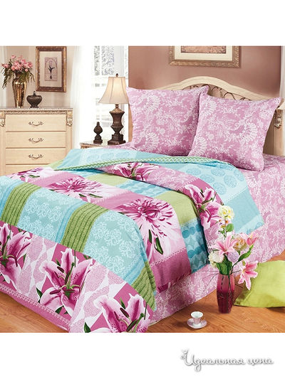 Комплект постельного белья 1,5-спальный, 70*70 см Любимый дом, цвет Мультиколор