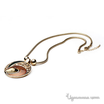 Колье Migura, цвет золотой, зеленый, коричневый