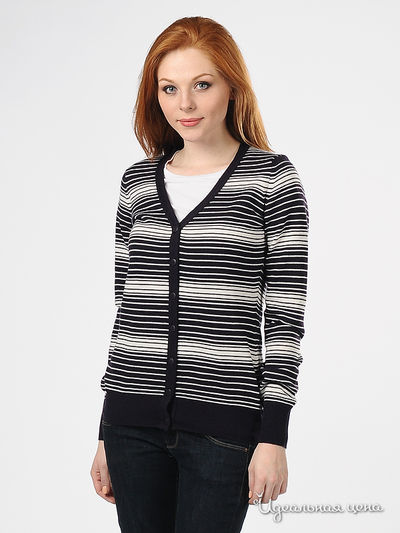 Кардиган A'more, цвет синий, молочный