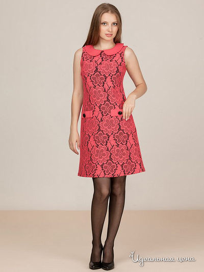 Платье Remix, цвет черный, коралловый