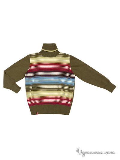 Джемпер PlayToday, цвет хаки, красный, голубой, молочный, коричневый