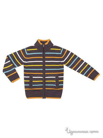 Кардиган PlayToday, цвет серый, голубой, белый, оранжевый