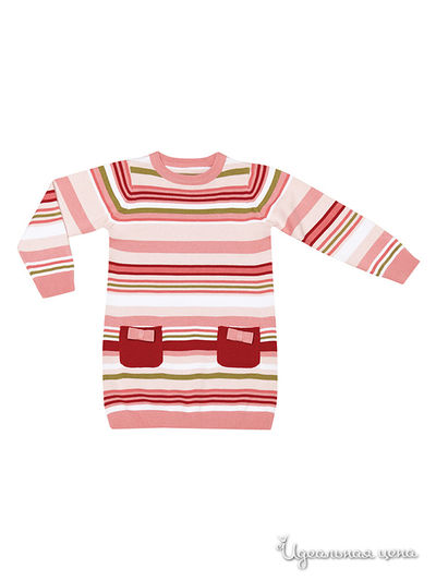 Платье PlayToday, цвет белый, розовый, болотный, темно-красный