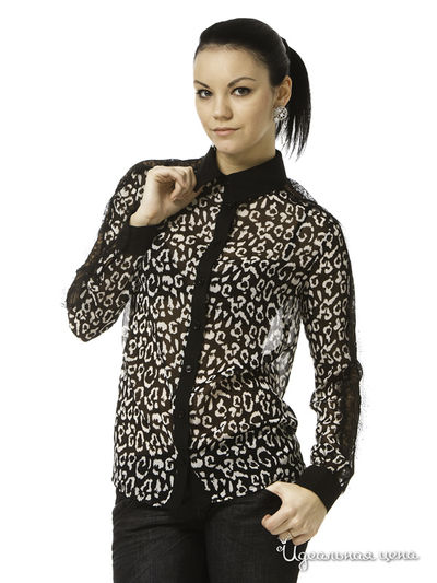 Блуза Fervente, цвет черный, белый