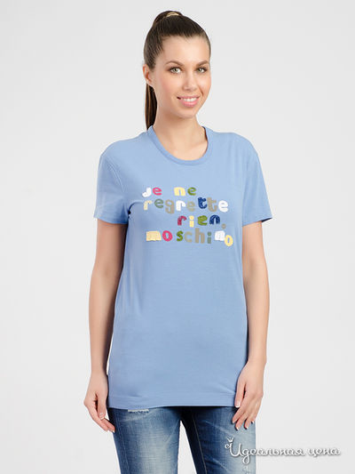 Футболка Love Moschino, цвет голубой