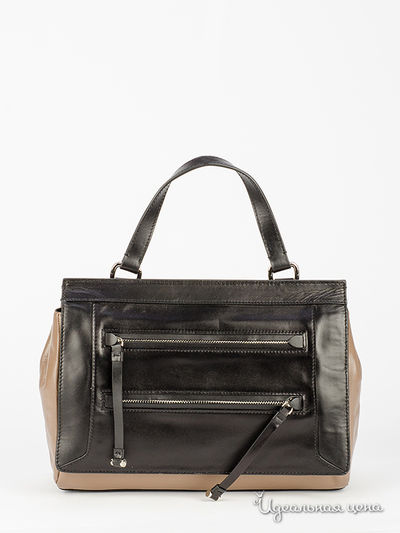 Сумка Leo Ventoni, цвет черный, бежевый