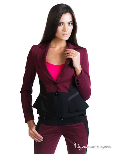 Пиджак Bovona, цвет бордовый, черный