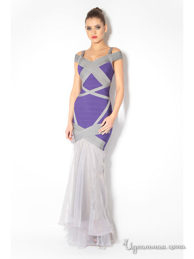 Платье Tutto Bene, цвет фиолетовый, серый